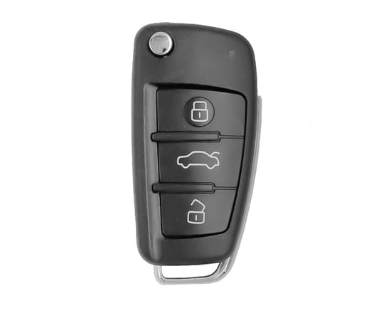 Audi A6L Q7 Flip Remote Key 3 Buttons 433MHz 8E Transponder