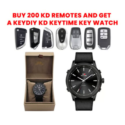 Buy 200 KD remotes and get a Keydiy KD KEYTIME Key Watch as a free gift.