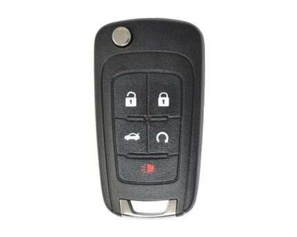 Chevrolet Flip Remote Key 5 Buttons 315MHz PCF7937E/41E Transponder FCC ID: OHT01060512