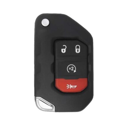 Jeep Wrangler 2018-2025 Flip Remote Key 3+1 Button 433MHz 68416784AA / 68416784AB / 68416784AC / 68416784AD