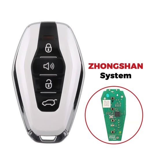 Jetour X70 Plus Original Smart Remote Key 3+1 Buttons 433.58/434.42MHz White Color Jetour X70 Plus Original Smart Remote Key 3+1 Buttons 433.58/434.42MHz White Color