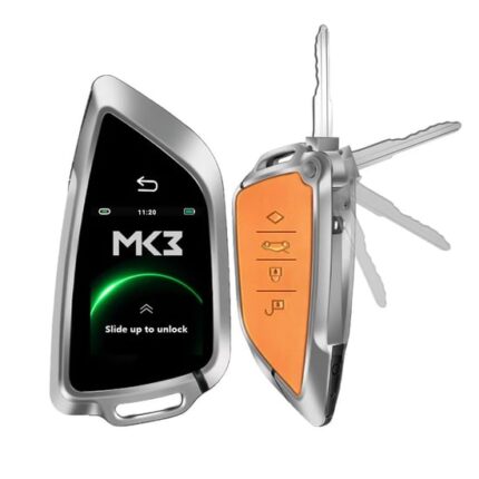 LCD SK-06 Universal Flip Remote Key Knife Style Silicone Orange Color