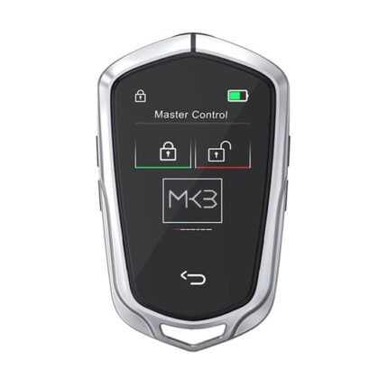 LCD Universal Smart Key Kit With Keyless Entry And IOS Car Cadillac Style Location Tracking System Black Color