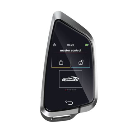 LCD Universal Smart Key Kit With Keyless Entry And IOS Car Knife Style Location Tracking System Silver Color