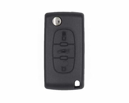 Peugeot 407 408 0523 Model Flip Remote Key 3 Buttons 433MHz ASK PCF7941A Transponder VA2 Blade