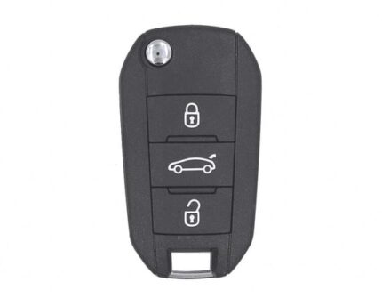 Peugeot Flip Remote Key 3 Buttons 433MHz FSK 4A AES Transponder