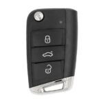 Skoda 2019 Octavia Original Flip Remote Key Proximity Keyless Go 3 Buttons 433MHz 5E0959752A