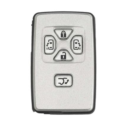 Toyota Smart Remote Key 5 Buttons Slider Door 312MHz Silver Cover PCB 271451-6221