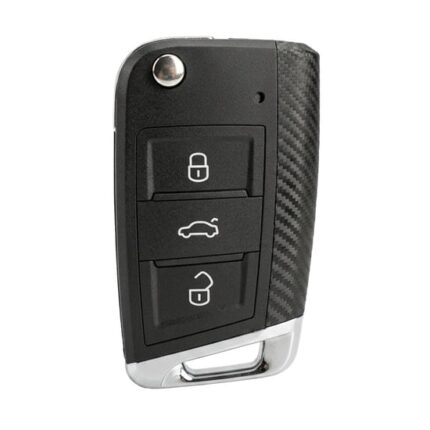 Xhorse Universal Wireless Flip Remote Key 3 Buttons MQB Style XKMQB5EN (Carbon Fiber Decorative Strip)
