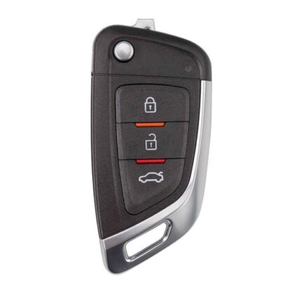 Xhorse VVDI Key Tool Wire Flip Remote Key 3 Buttons New BMW Style XKKF05EN With Chip Holder