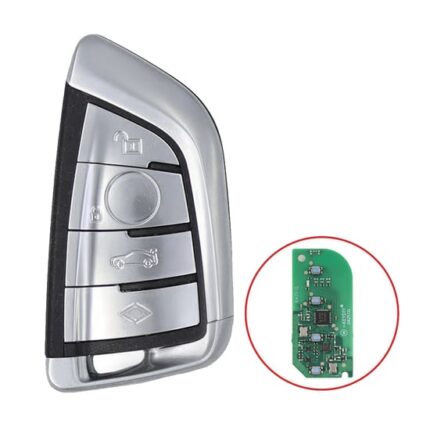 BMW Smart Remote Key Shell 4 Button for KEYDIY KD FGB58 Silver Color
