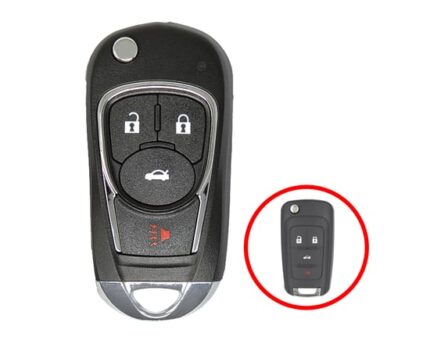Chevrolet Flip Remote Key Shell 3+1 Button Modified Type