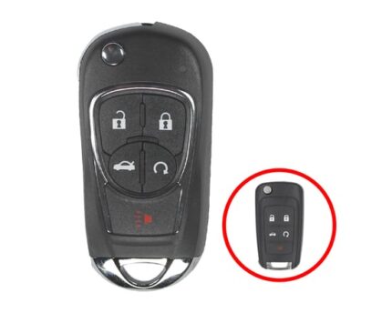 Chevrolet Flip Remote Key Shell 4+1 Button Modified Type