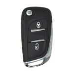 Citroen Flip Remote Key Shell 2 Button with Battery Holder
