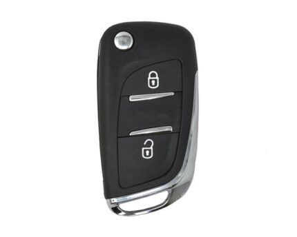 Citroen Flip Remote Key Shell 2 Button with Battery Holder
