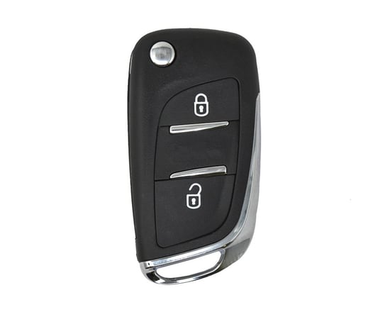 Citroen Flip Remote Key Shell 2 Button with Battery Holder