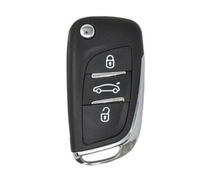 Citroen Flip Remote Key Shell 3 Button With Battery Base