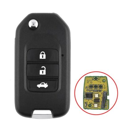 Honda Modified Flip Remote Key Shell 3 Buttons With Blade