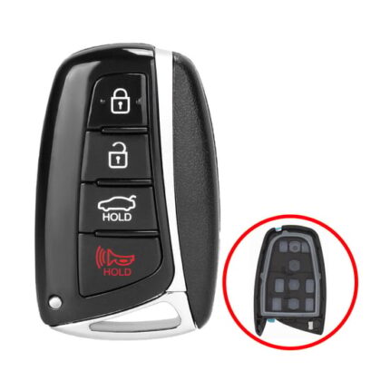Hyundai Azera Grandeur Smart Key Shell 3+1 Button TOY48 Blade