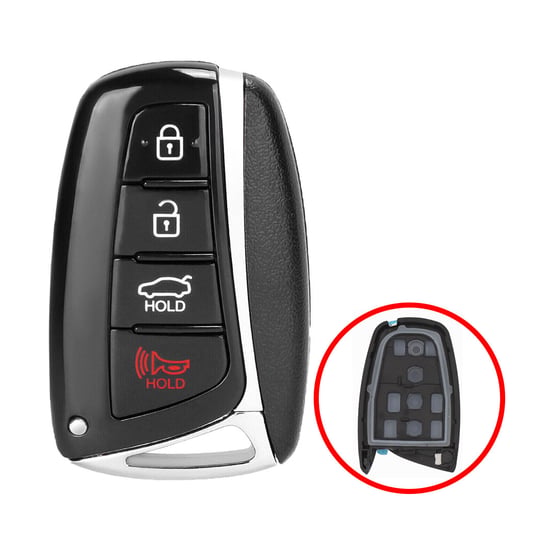 Hyundai Azera Grandeur Smart Key Shell 3+1 Button TOY48 Blade Hyundai Azera Grandeur Smart Key Shell 3+1 Button TOY48 Blade