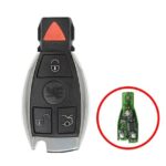 Mercedes NEC Chrome Modified Remote Key Shell 4 Buttons 2 Batteries Type