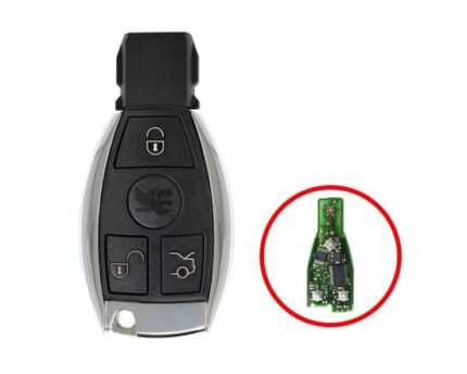 Mercedes NEC Chrome Modified Remote Shell 3 Buttons 2 Batteries Type
