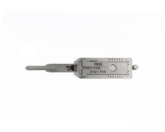 Original Lishi 2-in-1 Pick Decoder Tool YH35-AG For Yamaha Bikes Anti Glare Type