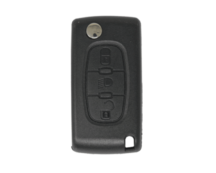 Peugeot Citroen Flip Remote Key Shell 3 Buttons Type VA2 Blade Light Button without Battery Holder