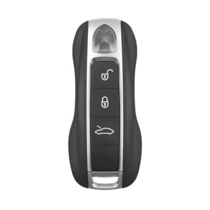Porsche 2019 Smart Remote Key Shell 3 Buttons Head Trunk Black And Silver Color