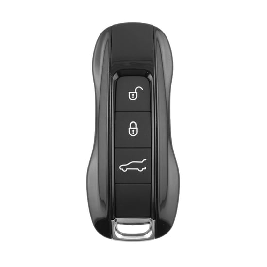Porsche 2019 Smart Remote Key Shell 3 Buttons SUV Trunk - Black Color