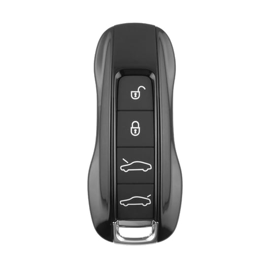 Porsche 2019 Smart Remote Key Shell 4 Buttons Sports Trunk - Black Color