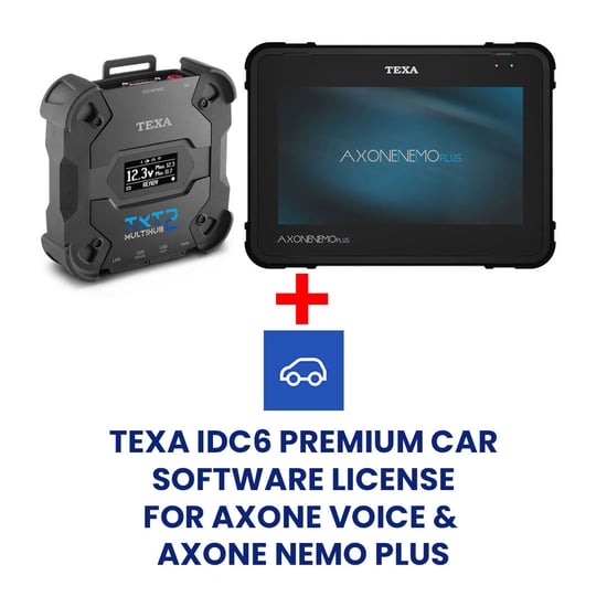 Texa AXONE NEMO PLUS + NAVIGATOR TXT MULTIHUB 2 With Full Car IDC6 license and Texa APP Gift Texa AXONE NEMO PLUS + NAVIGATOR TXT MULTIHUB 2 With Full Car IDC6 license and Texa APP Gift