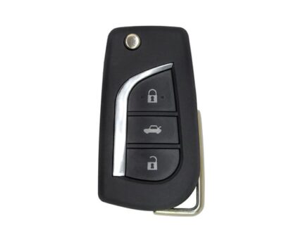 Toyota Corolla Flip Remote Key Shell 3 Buttons Big Battery Holder Type