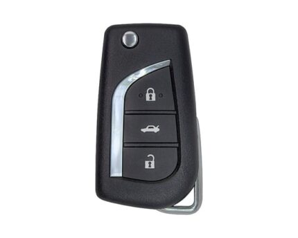 Toyota Corolla Flip Remote Key Shell 3 Buttons Small Battery Holder Type VA2 Blade
