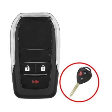 Toyota Flip Remote Key Shell 2+1 Buttons Modified Horizontal Type