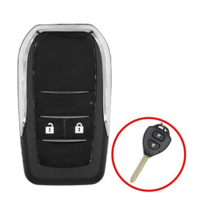 Toyota Flip Remote Key Shell 2 Buttons Modified Horizontal Type
