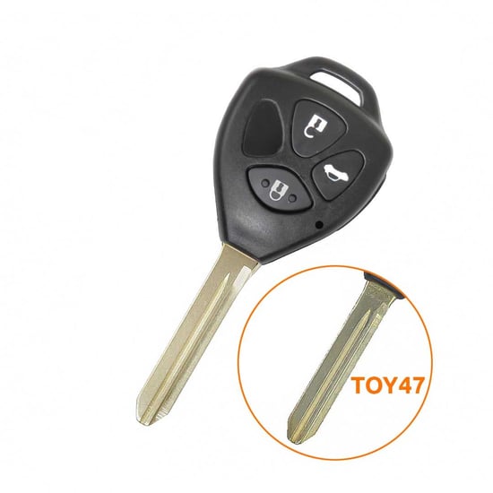 Toyota Prado Warda Remote Shell 3 Buttons TOY47 Blade Toyota Prado Warda Remote Shell 3 Buttons TOY47 Blade