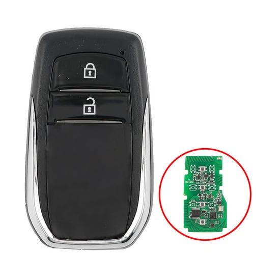 Toyota Smart Remote Key Shell 2 Buttons Chrome Sides BA Type Toyota Smart Remote Key Shell 2 Buttons Chrome Sides BA Type