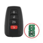 Toyota Smart Remote Key Shell 3+1 Buttons For Xhorse XSTO01EN & Lonsdor LT20-04 PCB
