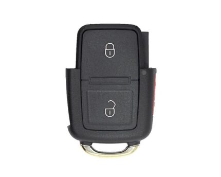 Volkswagen VW Flip Remote Key Shell 2+1 Button With Battery Holder