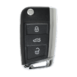 Volkswagen VW Golf Flip Remote Key Shell 3 Buttons HU66 Blade