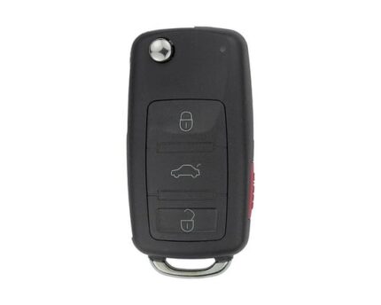 Volkswagen VW Touareg Flip Remote Key Shell 3+1 Buttons